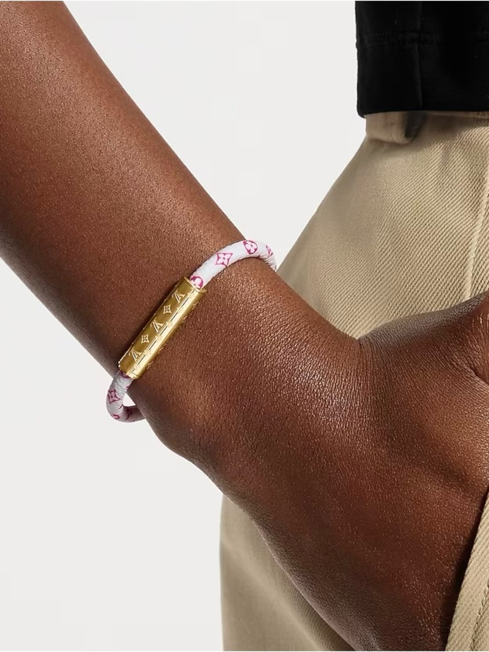 ✨NEW✨Louis Vuitton 2026 Monogram LV Confidential Bracelet 17 cm - White